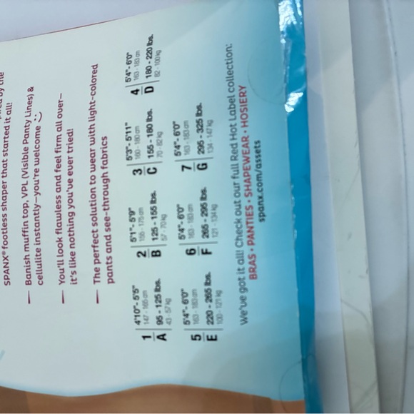 Spanx Red Hot Label Assets Size 5/E High Waist  Footless New in Package - Picture 5 of 7